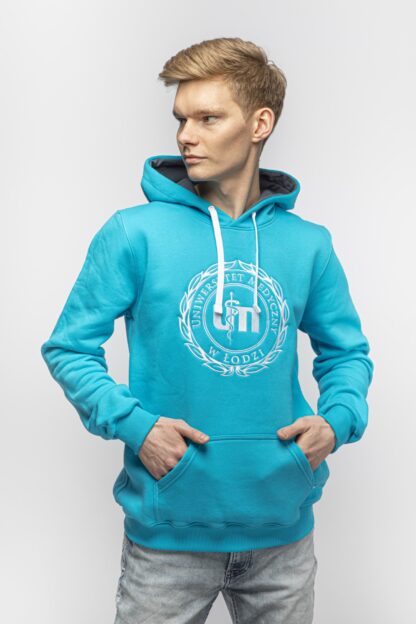 Bluza z herbem UM - niebieska - obrazek 2