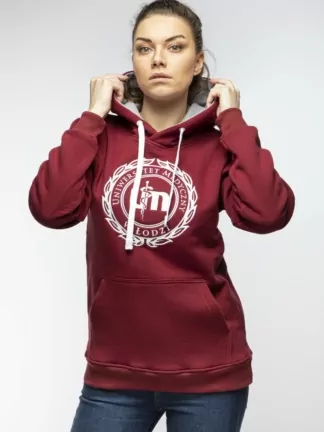 Bluza z herbem UM - bordowa