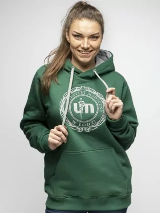 Bluza z herbem UM - zielona