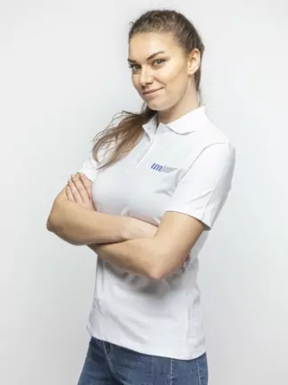 Koszulka polo damska biała UM